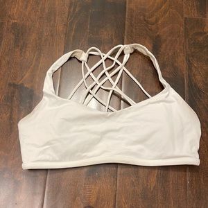 Lululemon White Free to Be Wild Bra